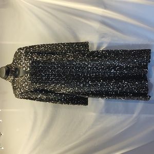 Vintage Women's black sequins dress by ILGWU. Size XS